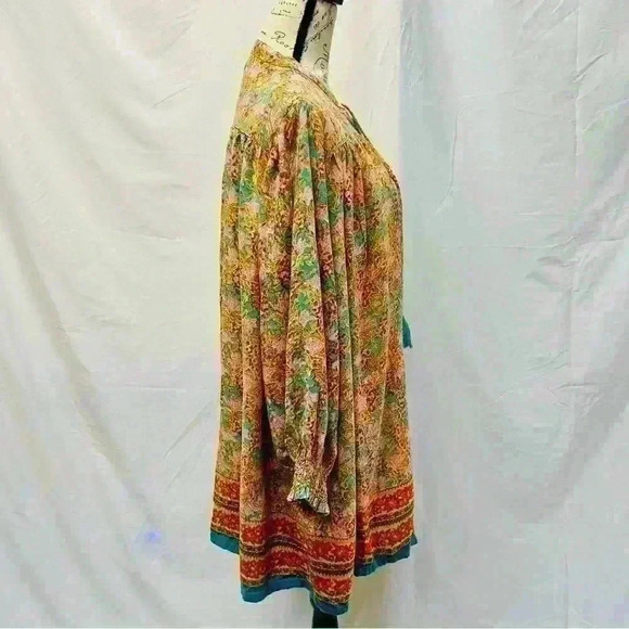 Natural Life V Neck Long Sleeve Mini Dress or Blouse size Medium - Picture 5 of 8